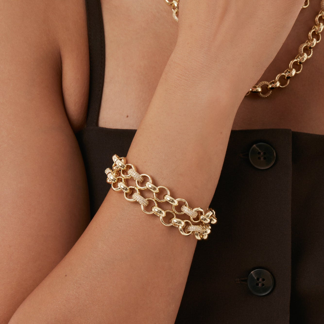 Maximalist Rolo Pavé Bracelet