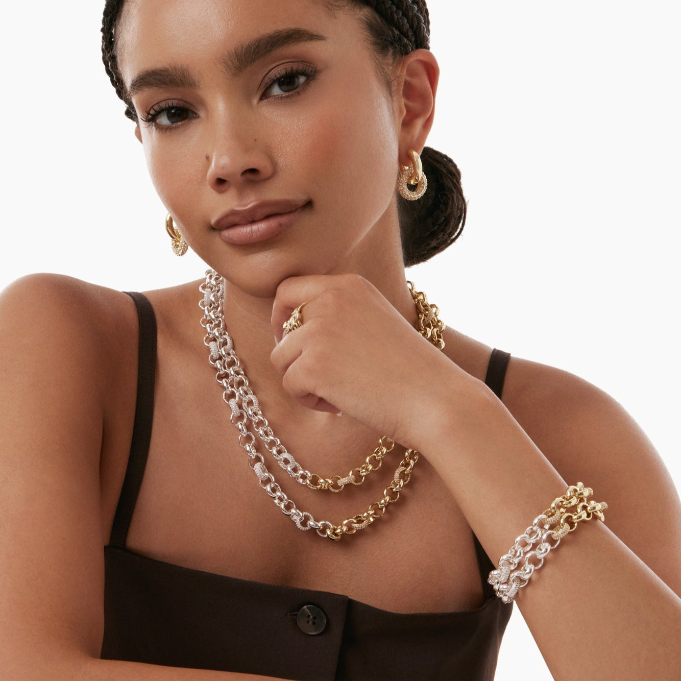 Maximalist Rolo Pavé Necklace