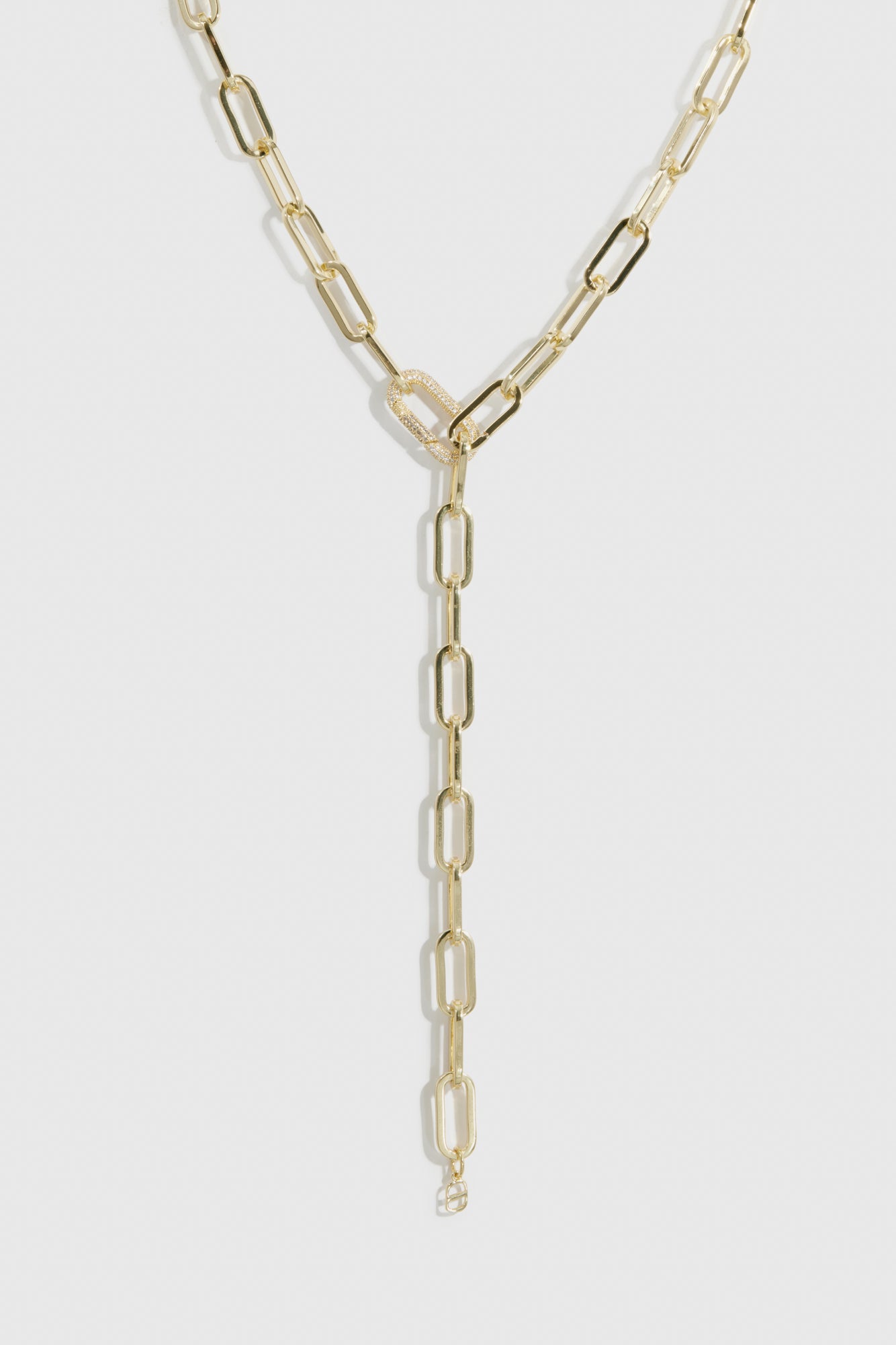 Maximalist Paper Clips Lariat Necklace
