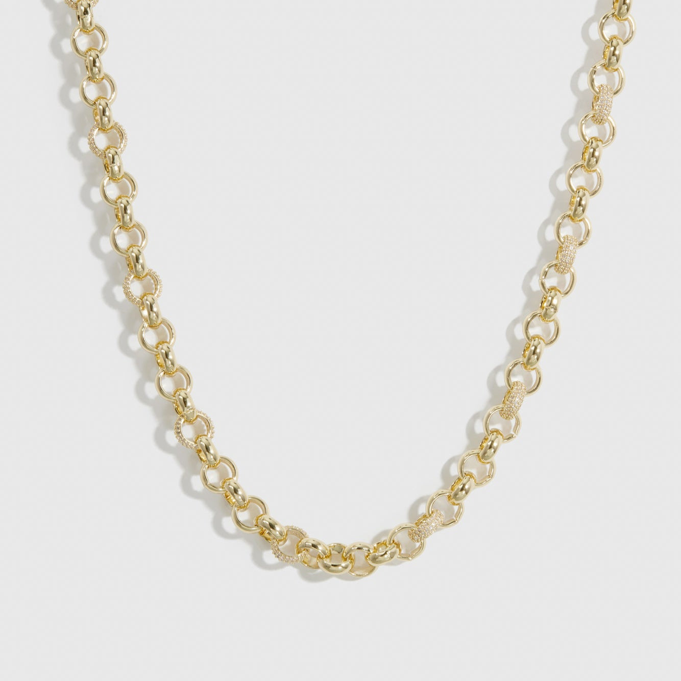 Maximalist Rolo Pavé Necklace