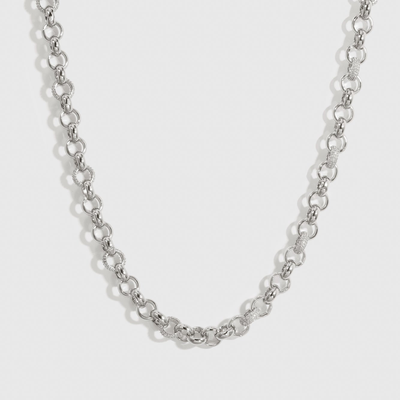 Maximalist Rolo Pavé Necklace