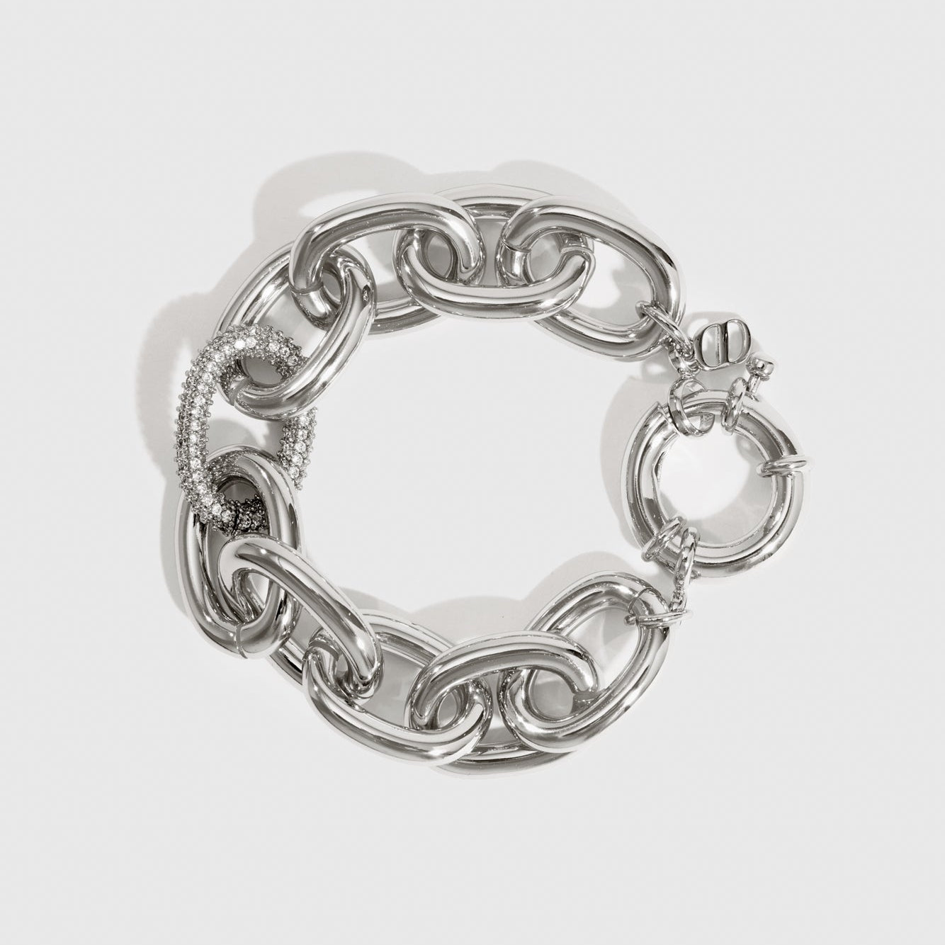 Oval Link Pavé Bracelet