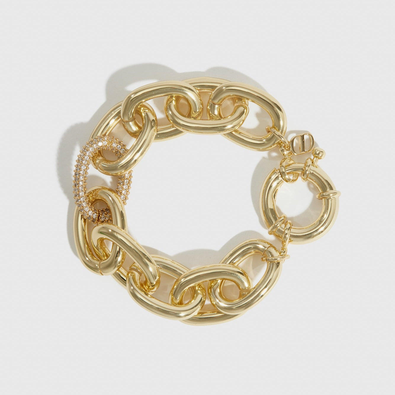 Oval Link Pavé Bracelet