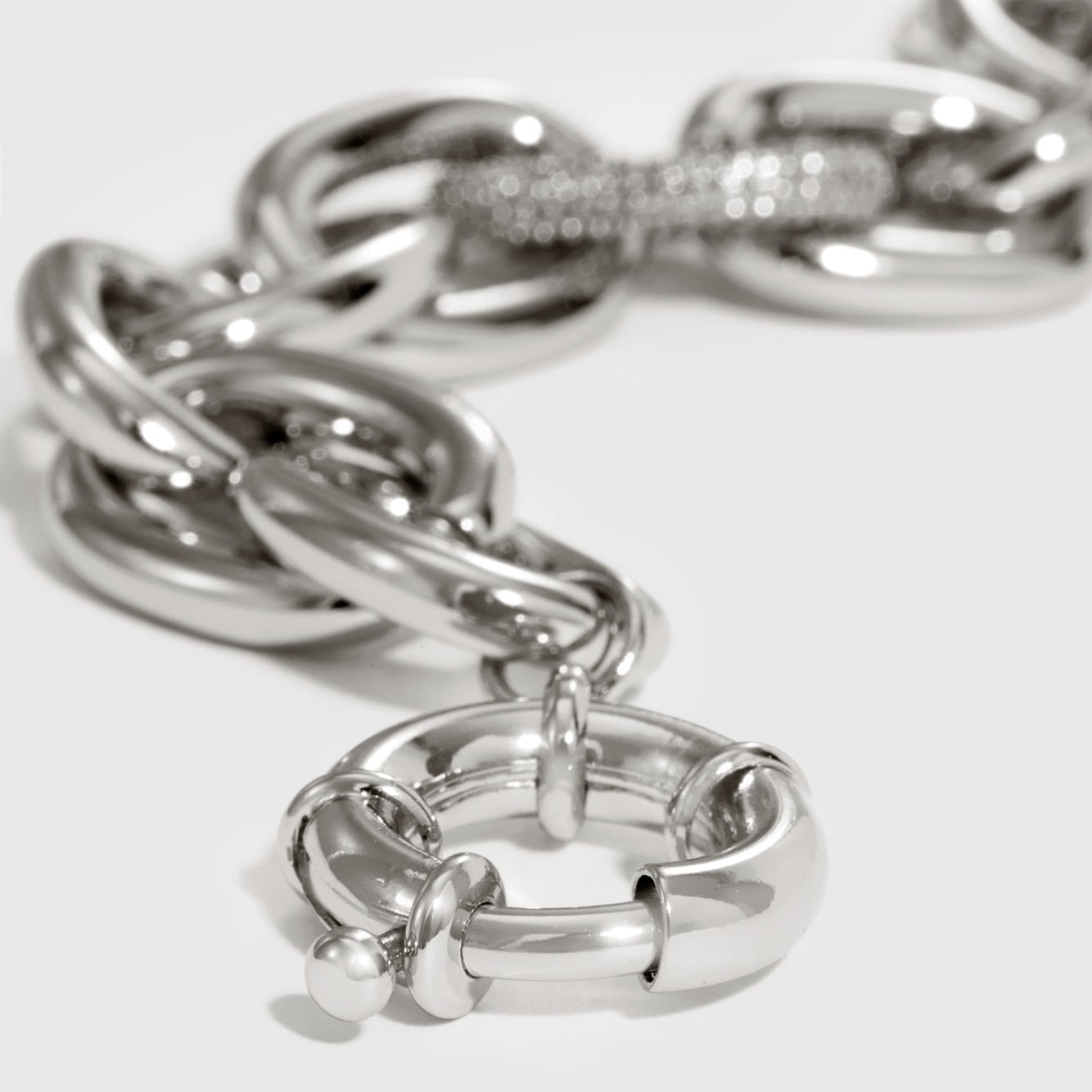 Oval Link Pavé Necklace