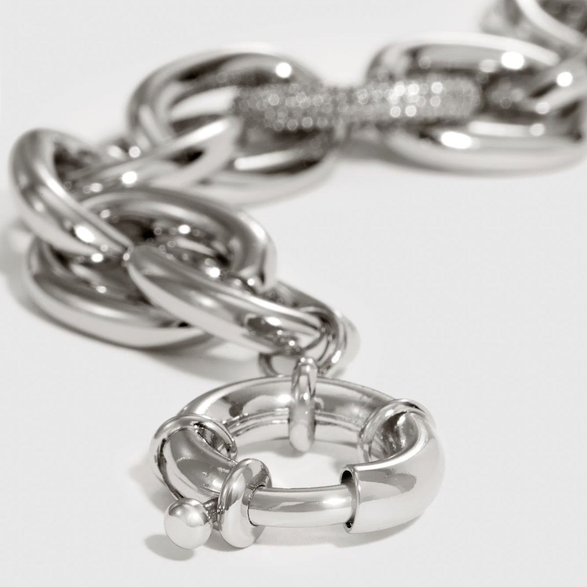 Oval Link Pavé Bracelet