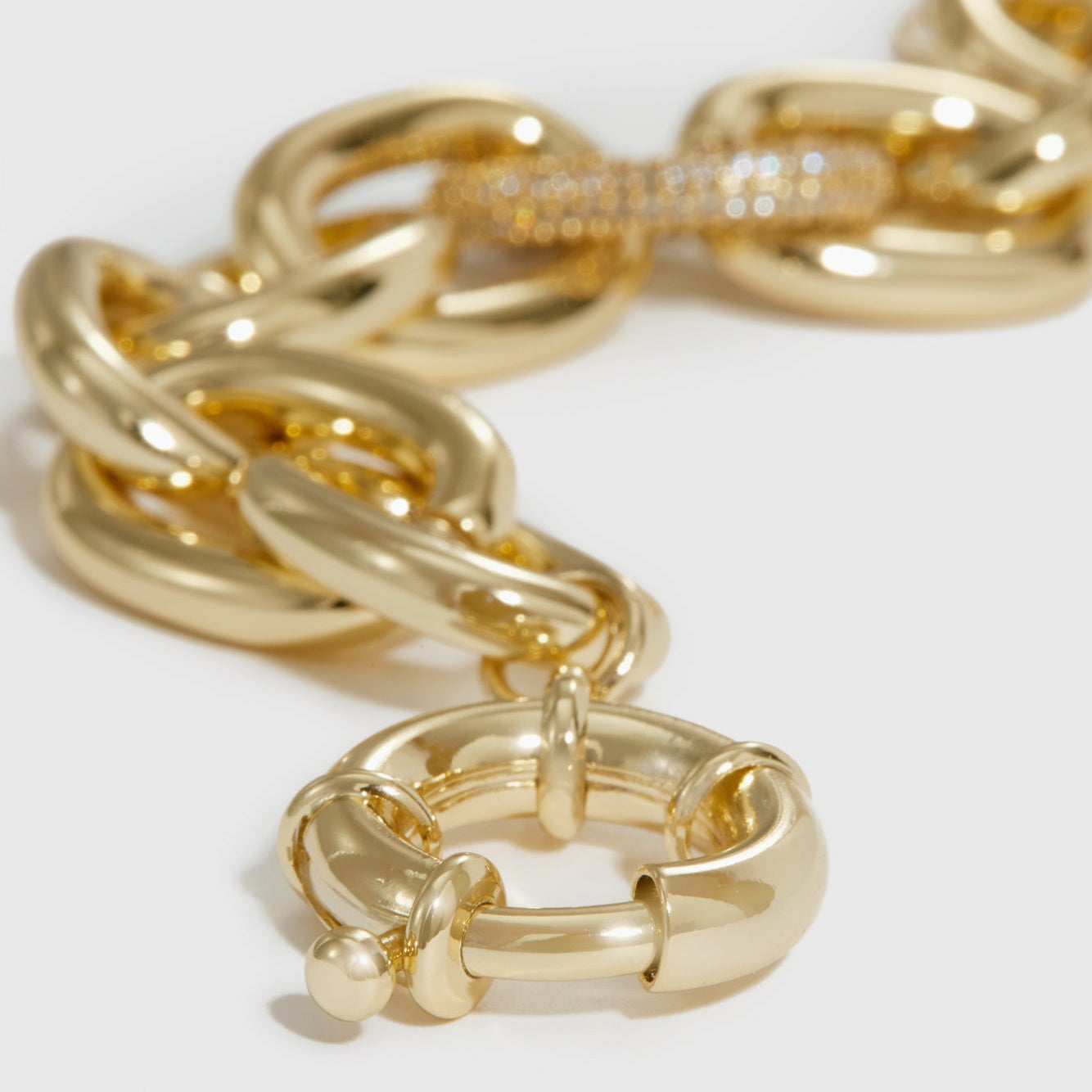 Oval Link Pavé Necklace