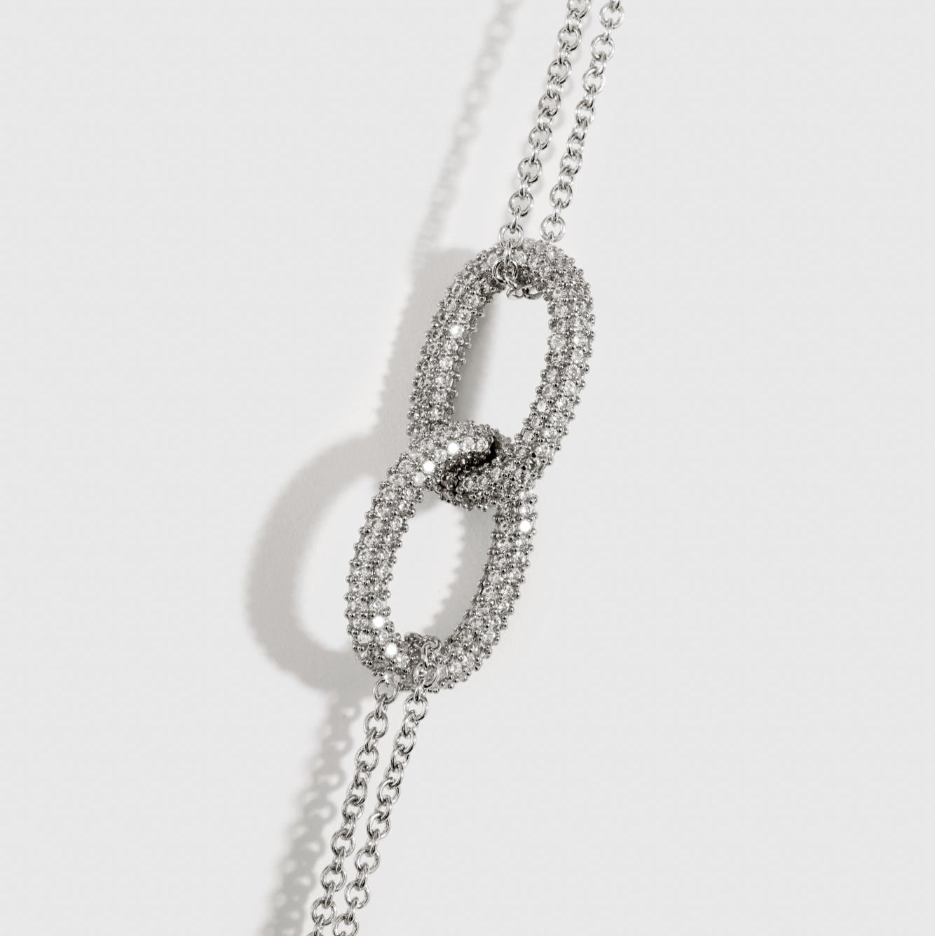 Oval Link Pavé Pendant