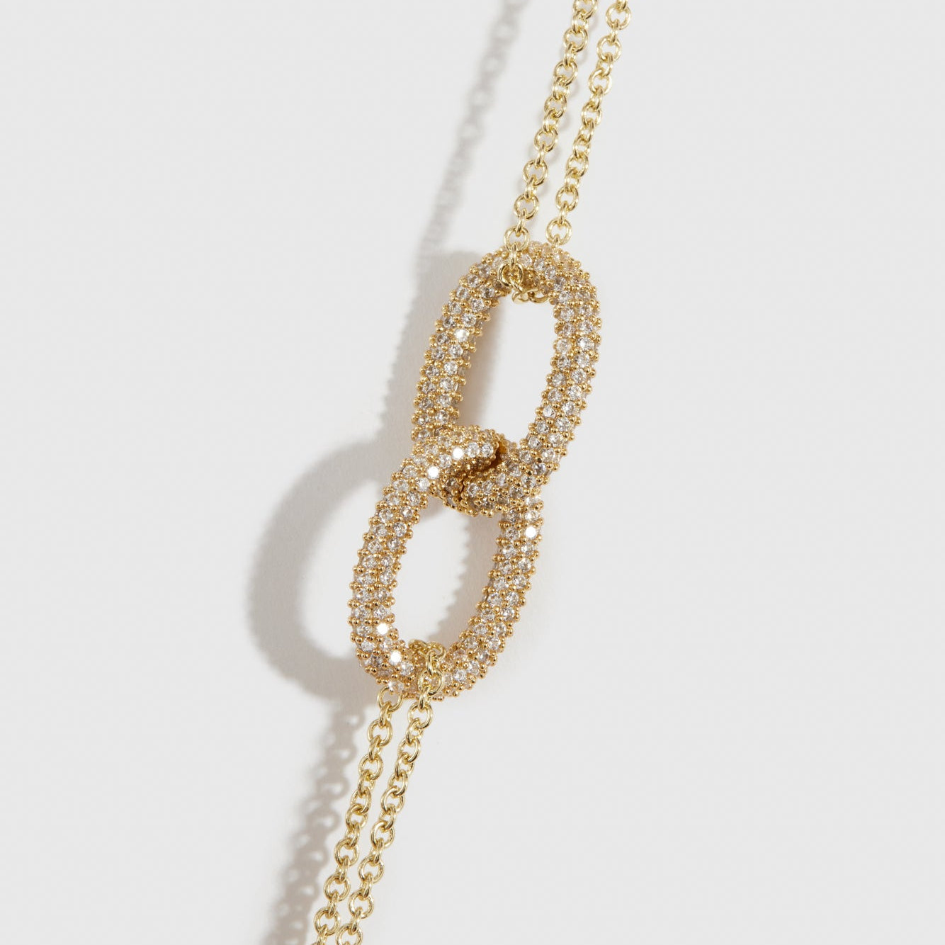 Oval Link Pavé Pendant