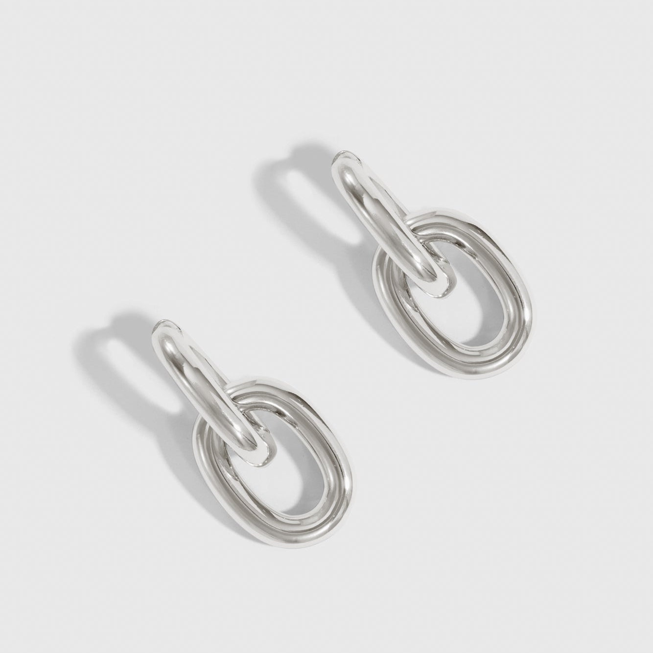 Oval Link Bare Pendant Hoops