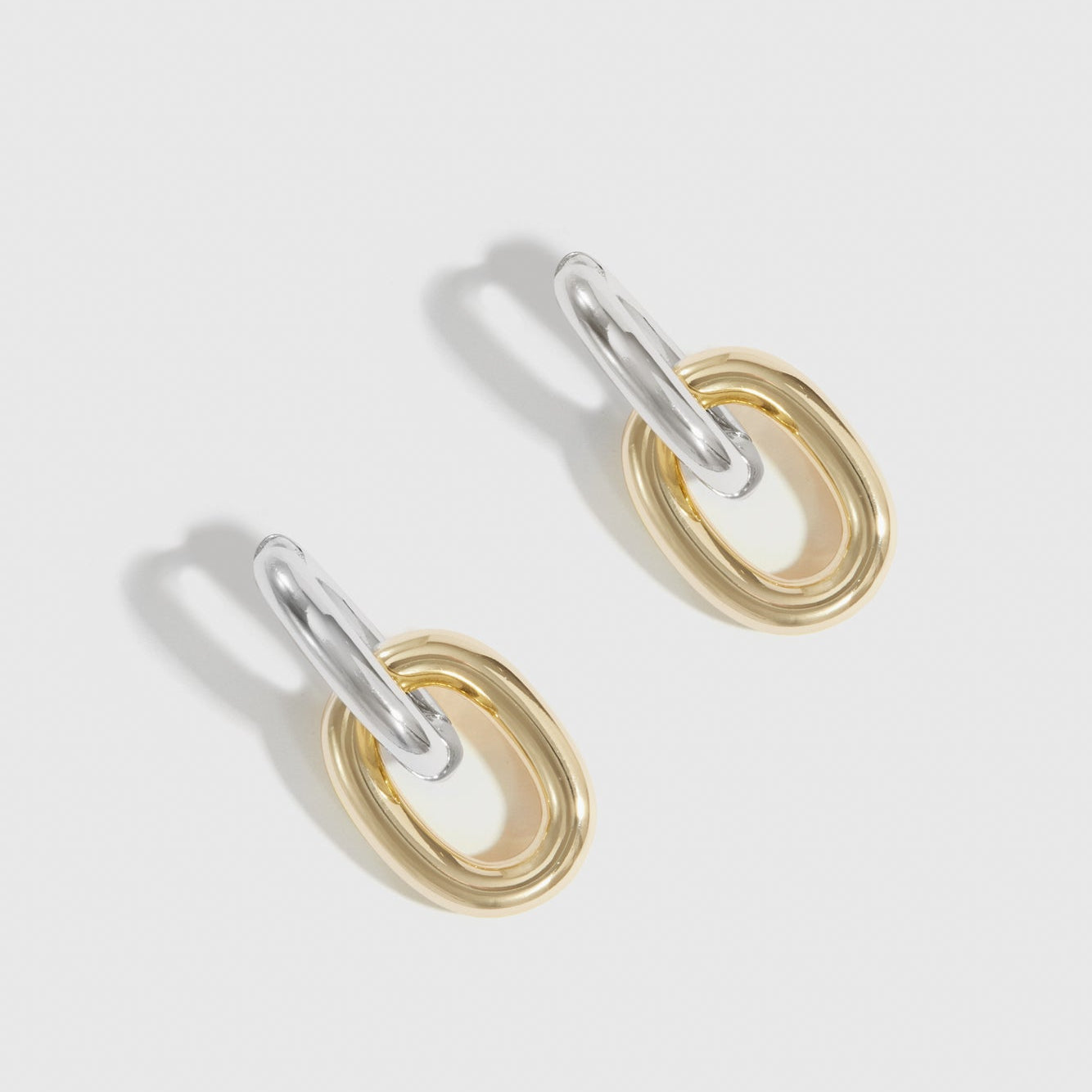 Oval Link Bare Pendant Hoops