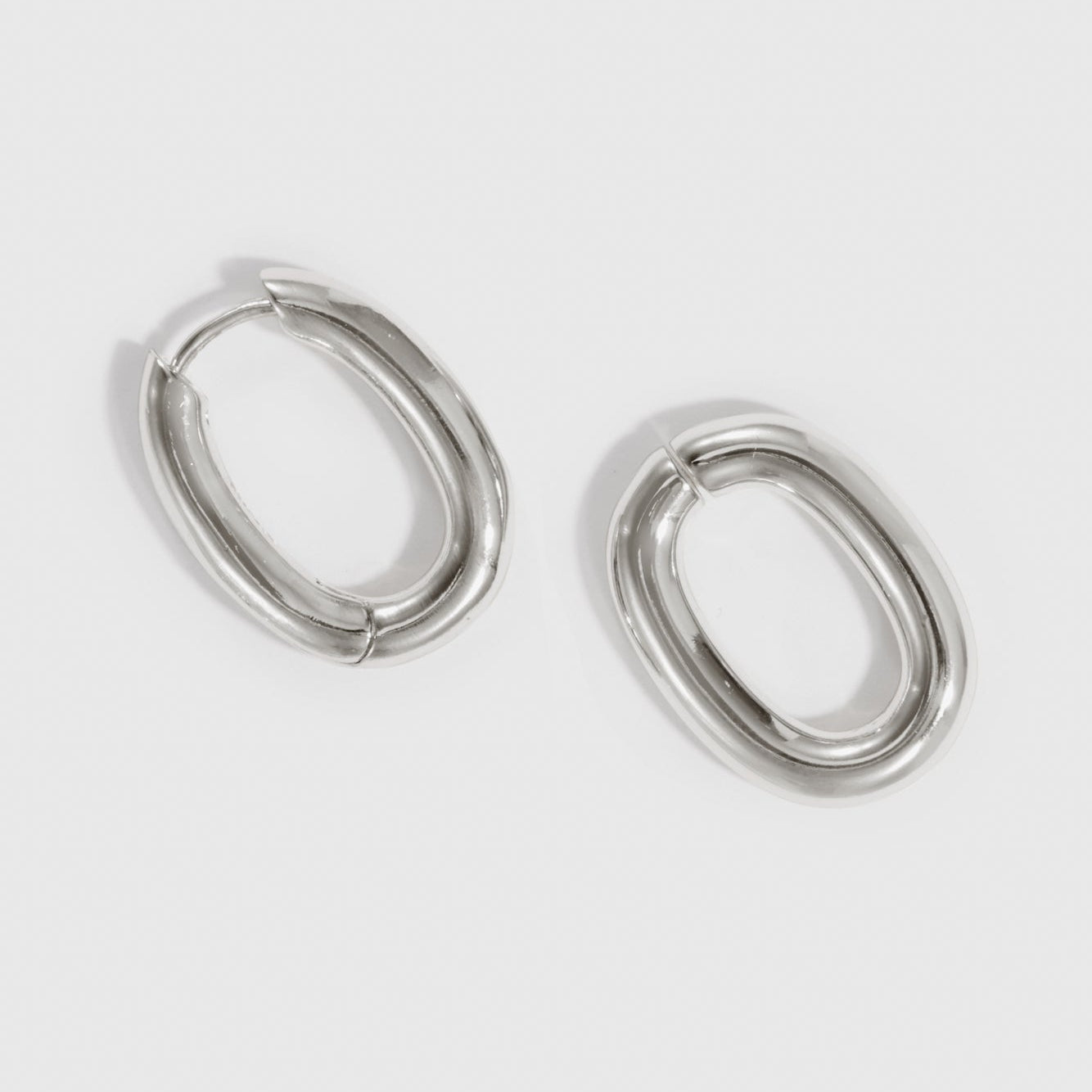 Oval Link Bare Pendant Hoops