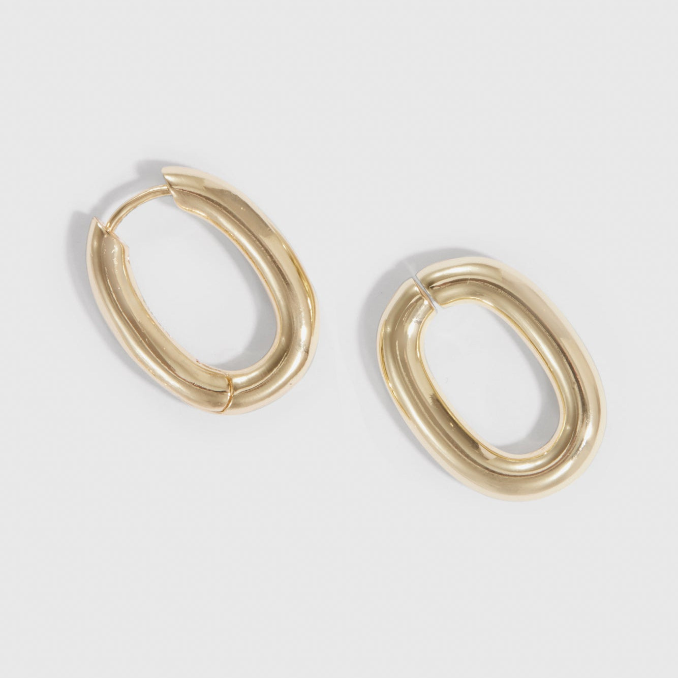 Oval Link Bare Pendant Hoops