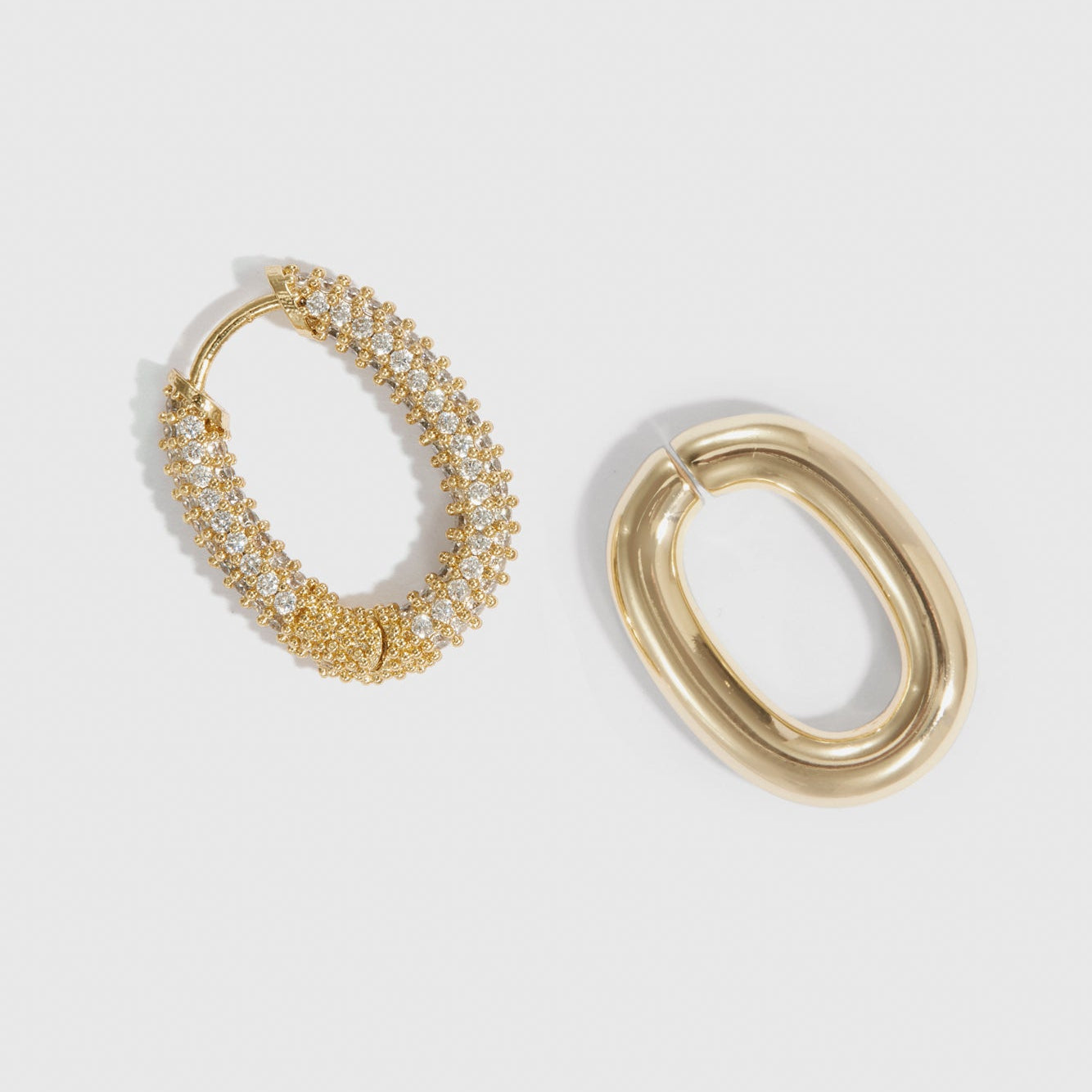 Oval Link Pendant Hoops