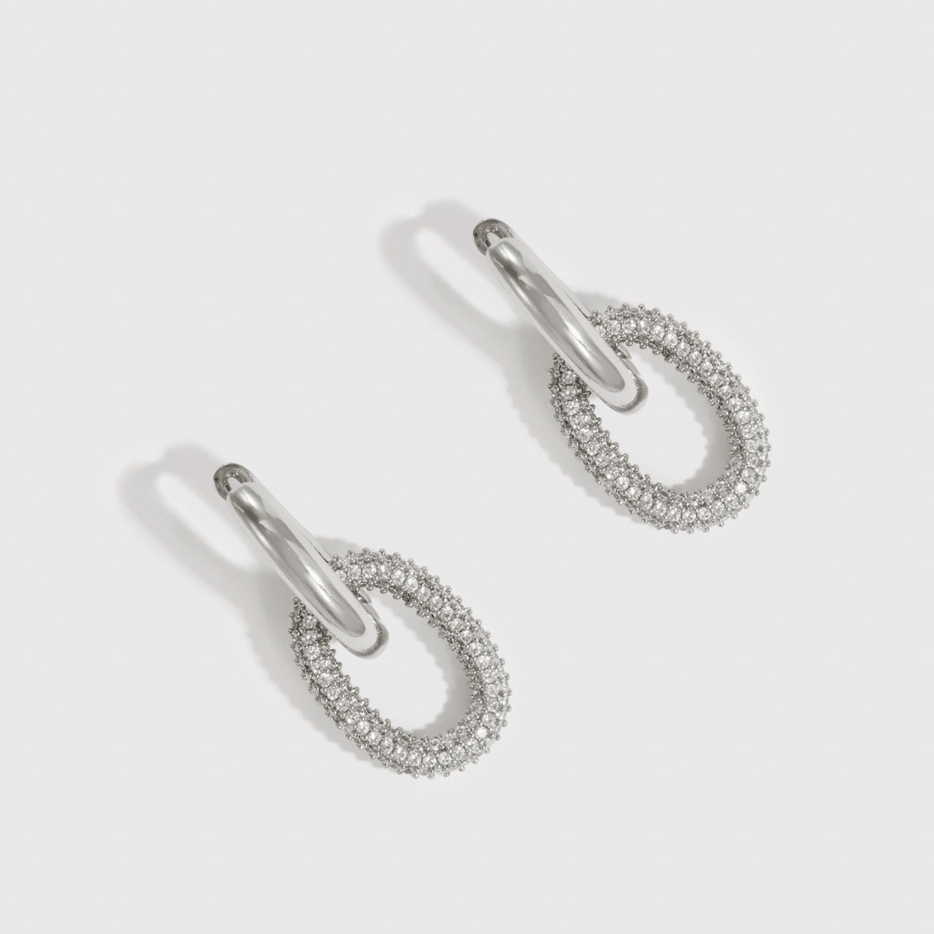 Oval Link Pendant Hoops