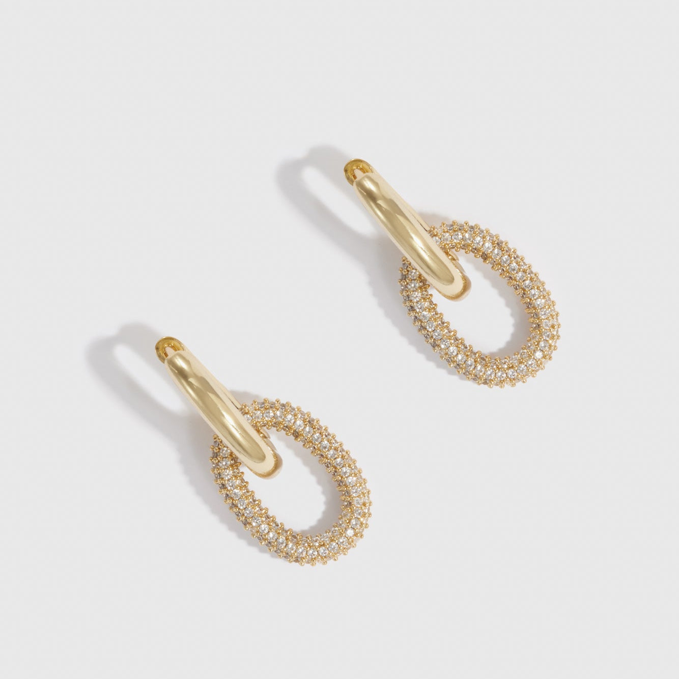 Oval Link Pendant Hoops