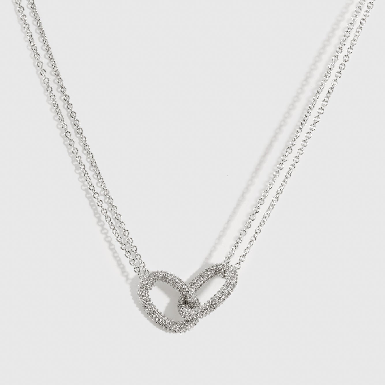 Oval Link Pavé Pendant