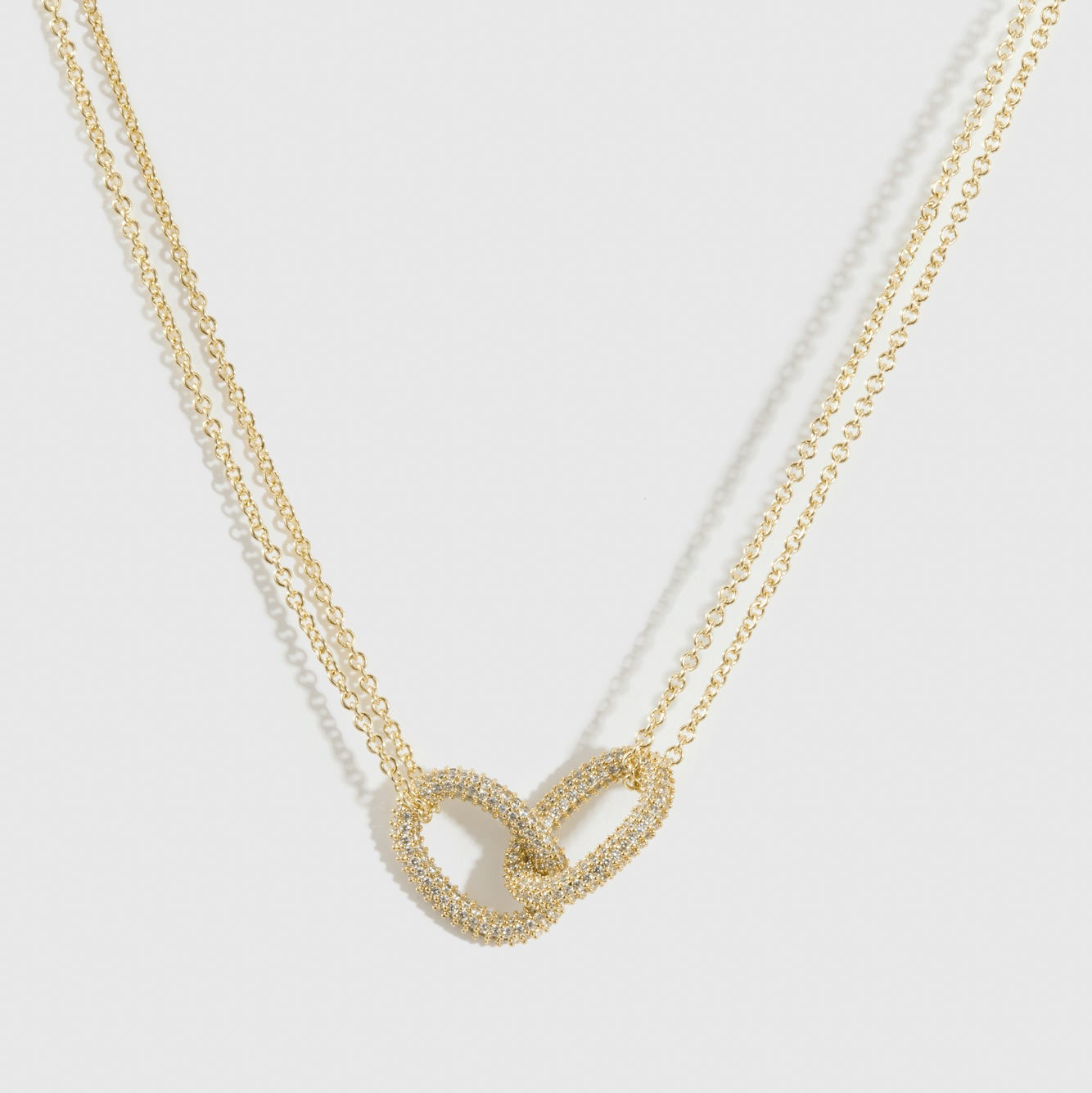 Oval Link Pavé Pendant