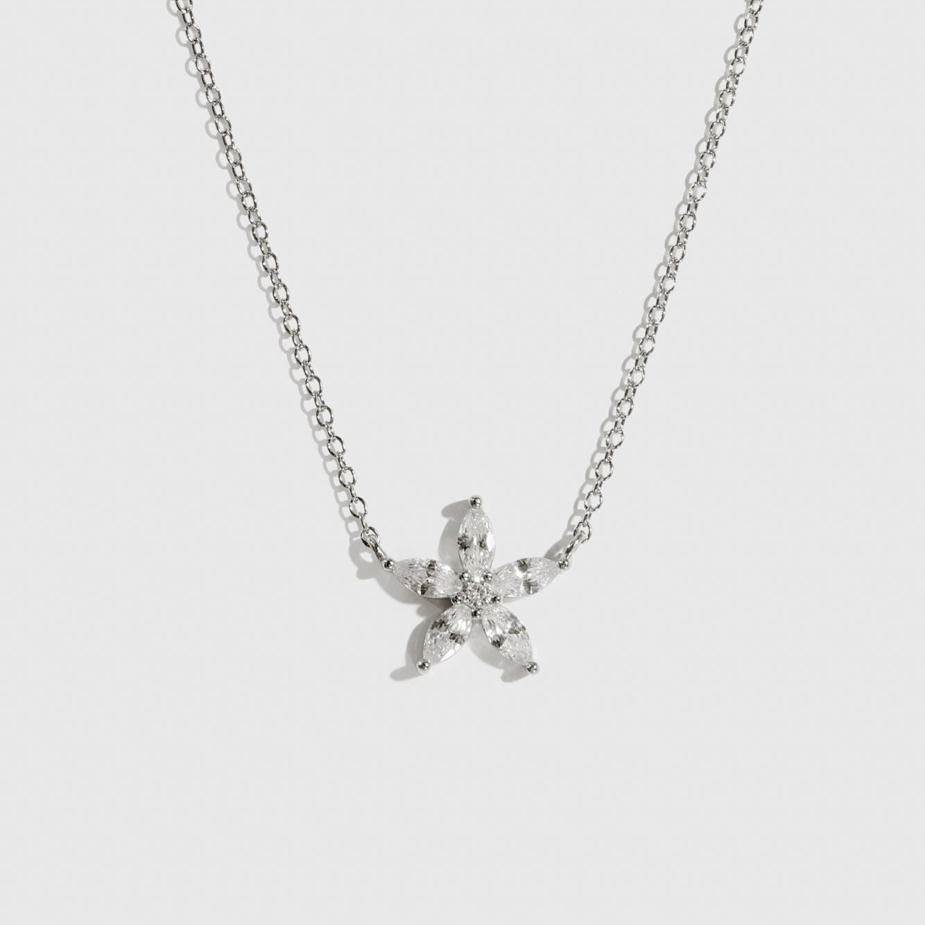Flower Solitaire Necklace